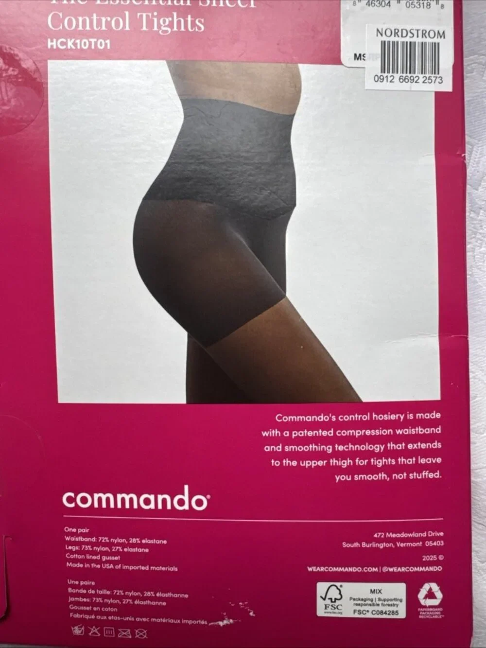 Commando The Essential Control Tights HCK10T01 Light Nude M Medium MSRP $46